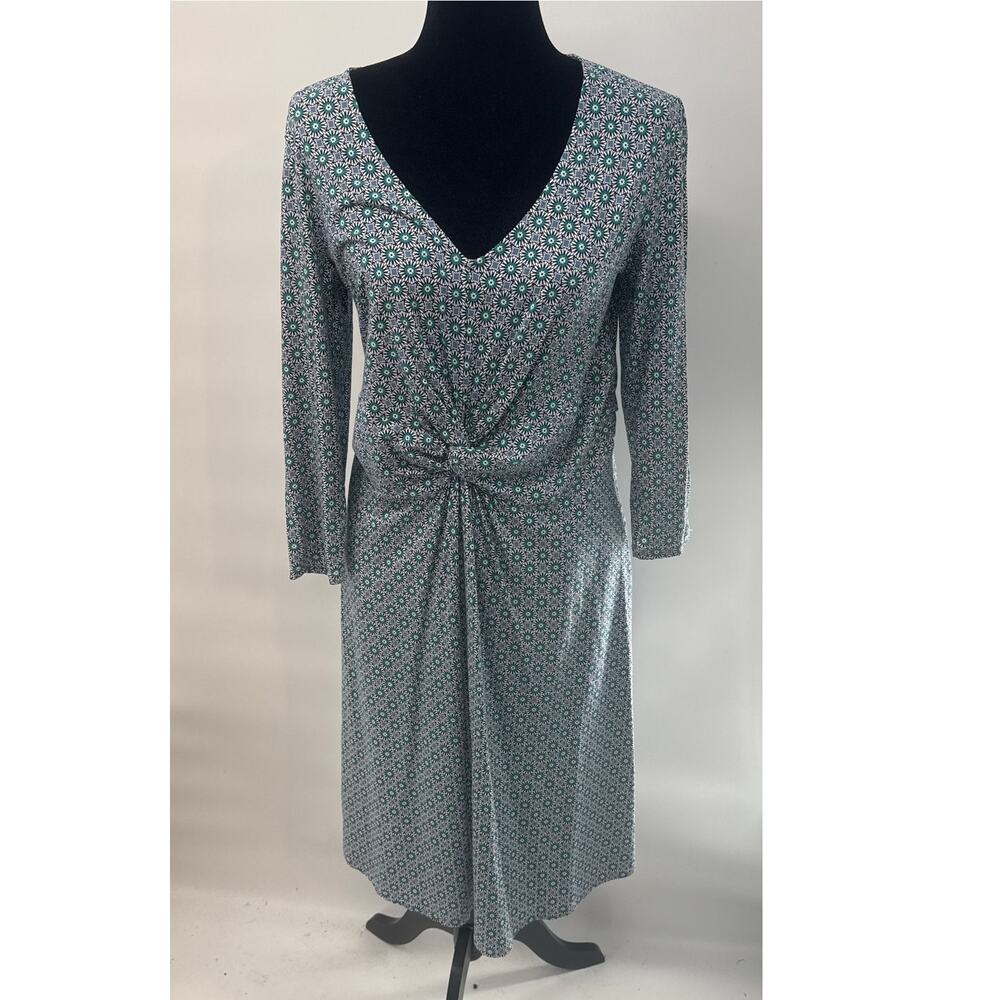 Lands' End Women's Fit and Flare V-Neck Dress Med.